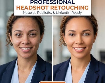 Professional Headshot Retouching | Natural Realistic Portrait Editing (Digital File)