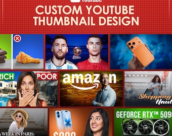 Custom YouTube Thumbnails for Gaming, Vlogs, Business | Eye-Catching Professional YT Design