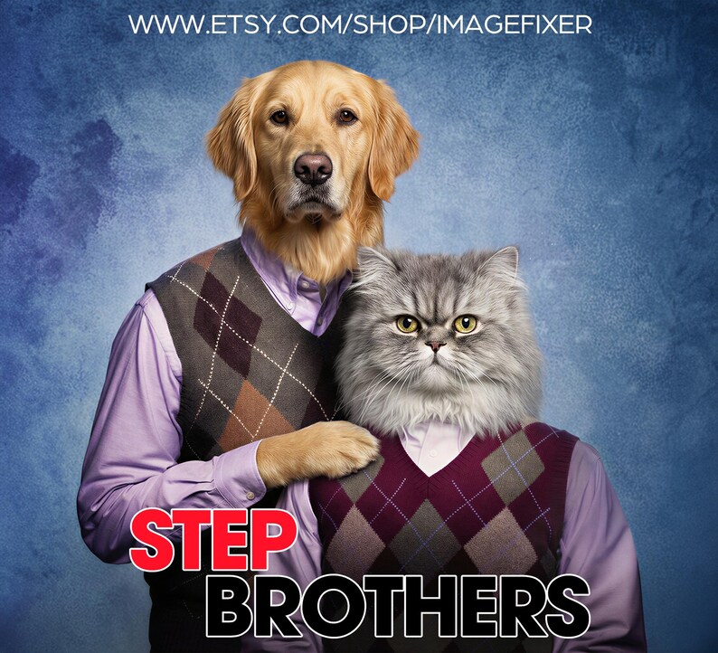 Custom Pet Step Brothers Poster: Funny Movie-style Pet Portrait ...