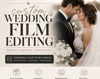 Custom Wedding Film Editing | Cinematic Highlight Video Service (Digital Delivery)