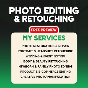 Photo Editing & Photoshop Services – Professional Retouching, Restoration, Manipulation, Background Removal