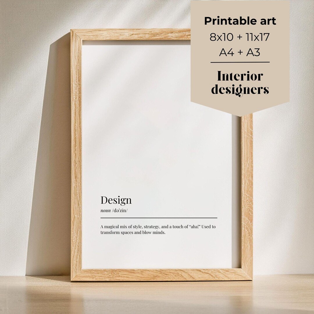 Printable Dictionary Art for Interior Designers and Interior Decorators ...