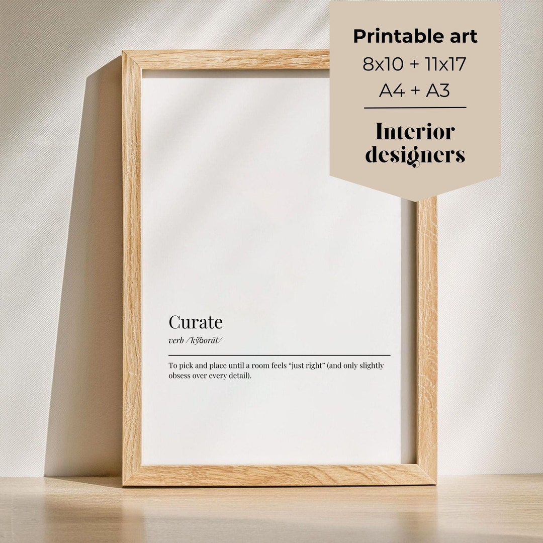Printable Typography Art for Interior Designers and Decorators ...