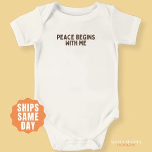 Peace Yoga Bodysuit, Meditation Baby Shirt, Yoga Baby Gift, Mindful Toddler Clothes, Yogi Mom Baby Shower Outfit, Yoga Toddler Shirt, Yoga