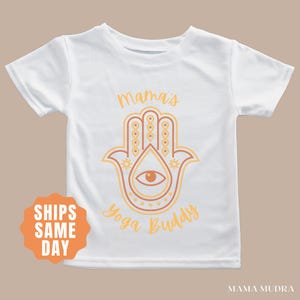 Mamas Yoga Buddy Toddler T-Shirt, Meditation Baby Shirt, Yoga Baby Gift, Mindful Toddler Clothes, Yogi Mom Baby Shower, Mom Yoga Onesie®
