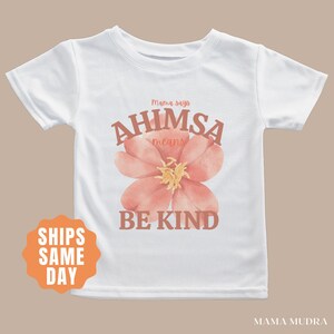 Ahimsa YOGA BABY TODDLER T-Shirt, Meditation Baby Shirt, Yoga Baby Gift, Mindful Toddler Clothes, Yogi Mom Baby Shower Outfit, Yoga Onesie®