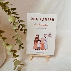 20 Dua Karten Set – MalyaanDesigns®- 20 liebevoll gestaltete Bittgebete DIN A6 | arabisch-deutsch-Lautschrift |Kinder und Erwachsene | Islam