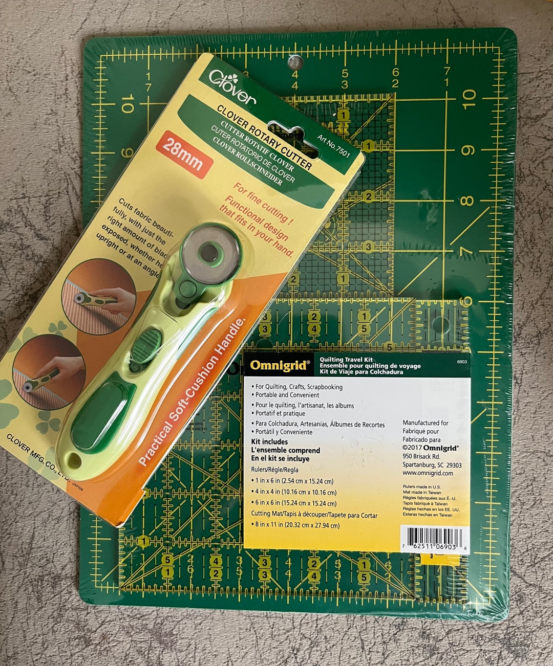 Rotary Cutter, Rotary Cutter Set, Rotary Cutter Mat and Ruler, Gift for