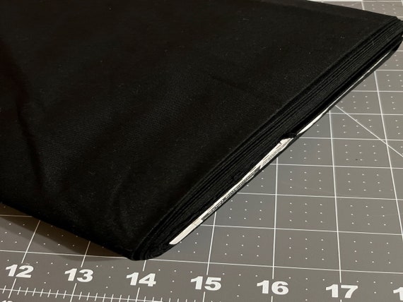 Black Cotton Fabric by the Yard