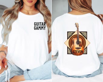 Guitar Gammy Shirt Custom Guitar Gammy Shirt Personalized Gift for Grandma Custom Gift Idea for Gammy Custom Guitar Shirt Music Lover Tee