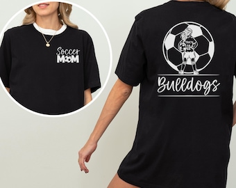 Soccer Mom Shirt Custom Soccer Mom Shirt with One Player Name & Number Personalized Gift for Soccer Mom Mom Soccer Custom Mothers Day Gift