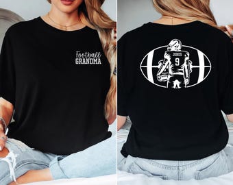Personalisiertes Oma Fussball Shirt mit Name & Nummer Oma Fussball Geschenk für Fussball Oma GameDay Fussball Shirt Oma Geschenk