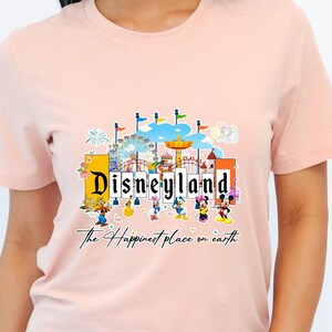 Happiest Place on Earth Shirt, Vintage Disney Shirt, Disney Castle Floral Shirt, Magic Kingdom Shirt, Disneyland Shirt - more colors
