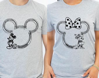 Minnie Mickey Mouse Shirt, Disney Family Shirt, Disney Minimalist Couple Shirt, Custom Disney Shirt, Disney world Shirt, Disney Matching Tee