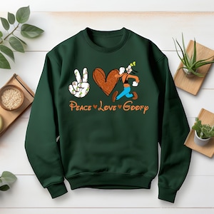 Peace love Goofy Shirt, Funny Goofy Shirt, Disney Goofy Shirt, Disney Funny Shirts. , Double Trouble Sweatshirt, T-shirt, Youth,Toddler