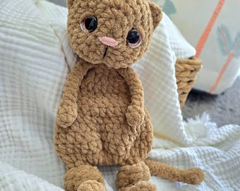 Kitten lovey Baby shower gift Newborn security blanket First birthday gift Stuffed animals kitten snuggler Newborn photo props