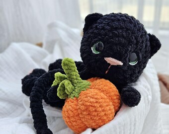 Kitten lovey Baby shower gift Crochet kitten snuggler Newborn security blanket Baby first birthday gift
