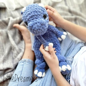 DRAGON LOVEY, Baby shower gift, Newborn comfort toy, Dragon cuddle toy, Crochet dragon toy, Baby security blanket toy, Plush snuggler