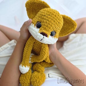 FOX LOVEY Woodland nursery Baby shower gift Newborn lovey toy Crochet fox snuggler Baby security blanket Expecting mom gift
