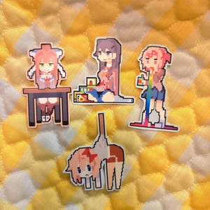 Doki Doki Literature Club Stickers! (Monika/Yuri/Natsuki/Sayori)