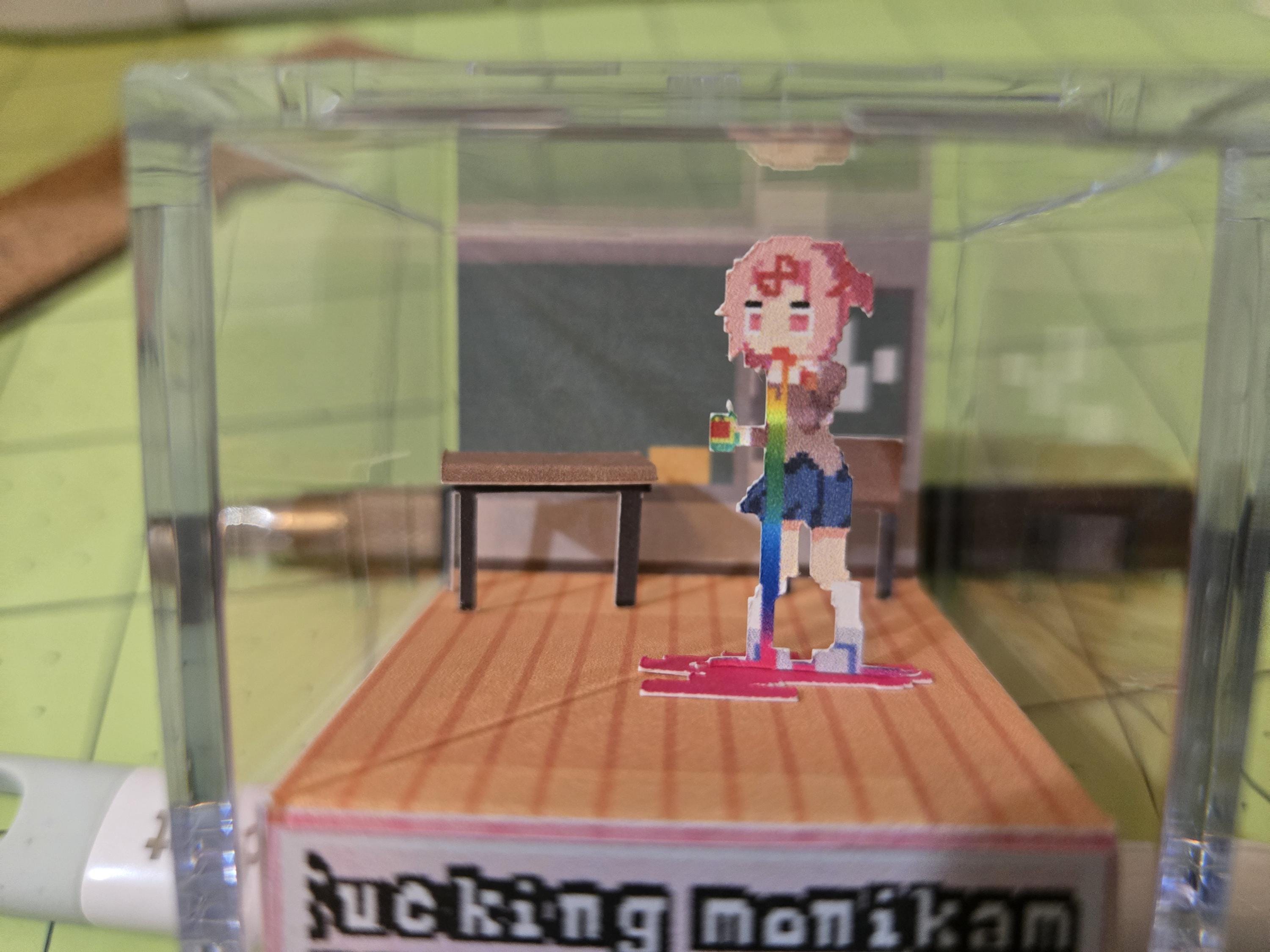 Natsuki Cube Doki Doki Literature Club Mini 3D Diorama Cube (ddlc/natsuki/classroom ...