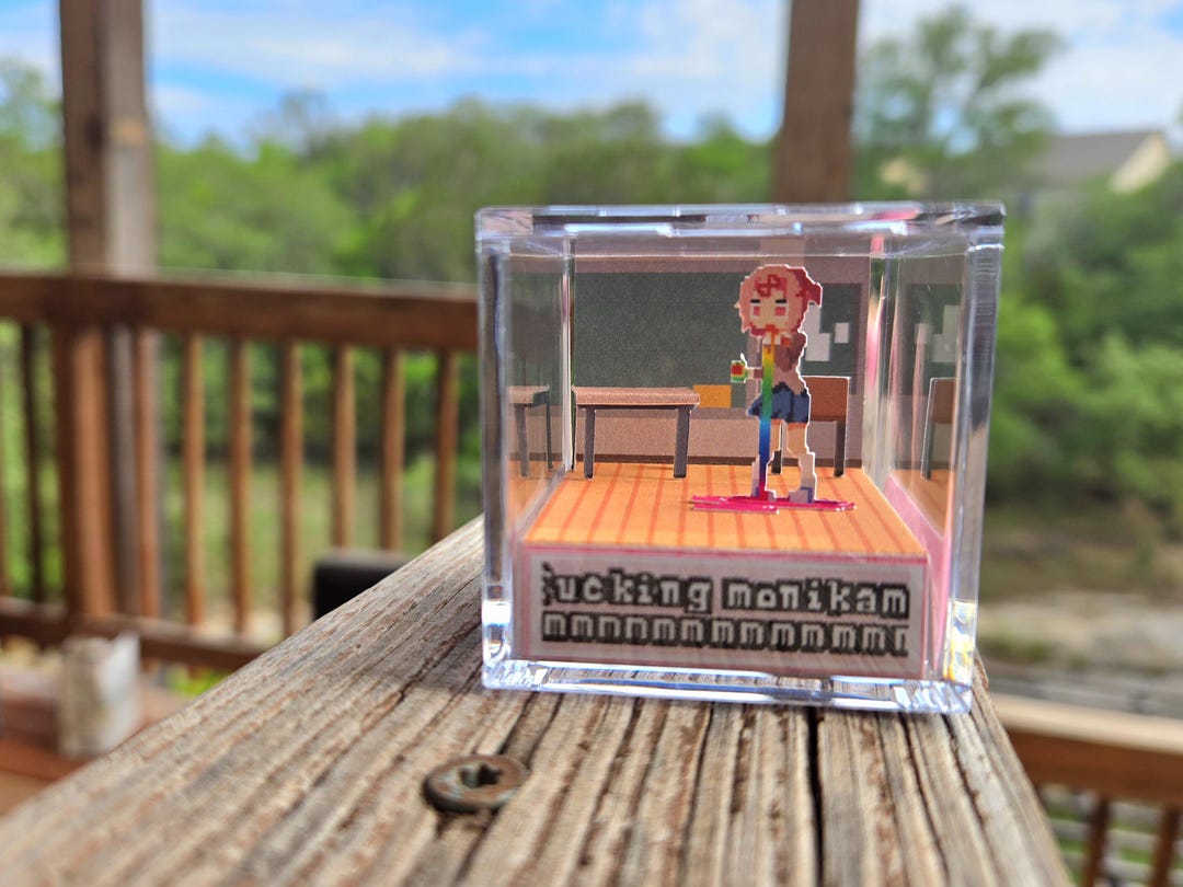 Natsuki Cube Doki Doki Literature Club Mini 3D Diorama Cube (ddlc/natsuki/classroom ...
