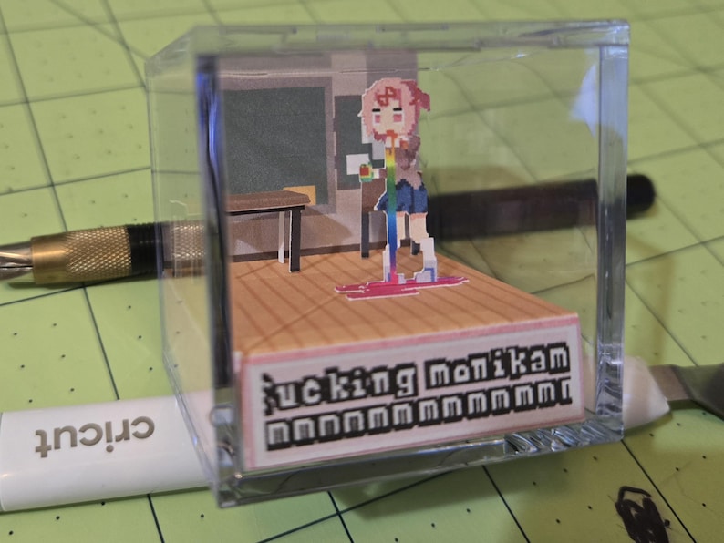 Natsuki Cube Doki Doki Literature Club Mini 3D Diorama Cube (ddlc/natsuki/classroom ...
