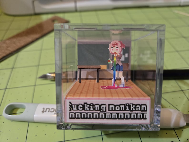 Natsuki Cube Doki Doki Literature Club Mini 3D Diorama Cube (ddlc/natsuki/classroom ...