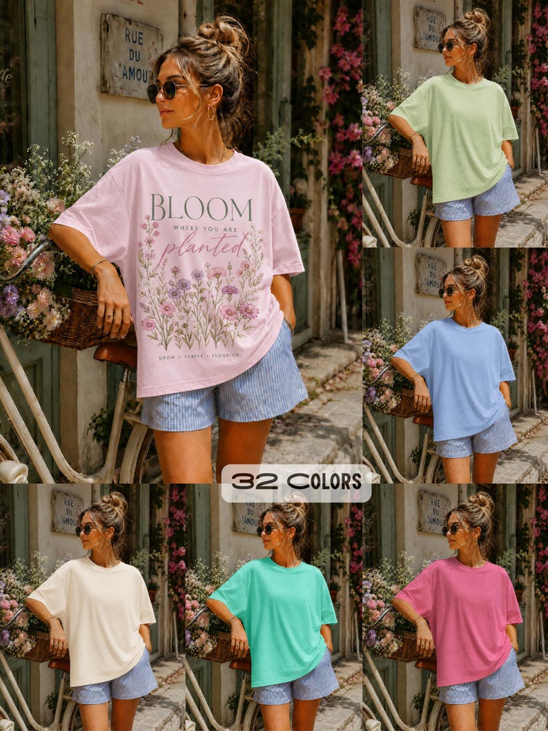 1000 + Comfort Colors 1717 Mockup Bundle, Realistic Lifestyle T-Shirt Mockups (PNG) image 18