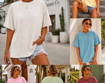 Comfort Colors 1717 50+ Colors | Oversized T-Shirt Mockup Bundle (Digital Download)
