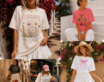 900+ Comfort Colors 1717 Mockup Bundle, Summer Shirt Mockups, Beach Lifestyle Mockup, Boho Tee Mockup, PNG Digital Download