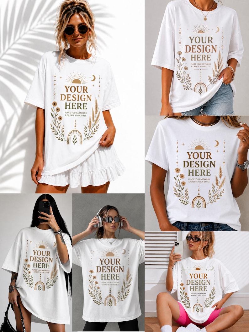 1000 + Comfort Colors 1717 Mockup Bundle, Realistic Lifestyle T-Shirt Mockups (PNG) image 12