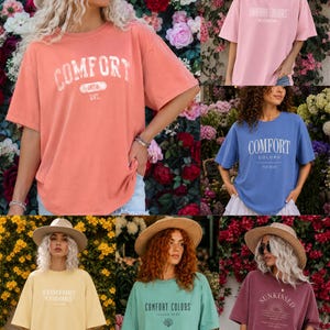 1000 + Comfort Colors 1717 Mockup Bundle, Realistic Lifestyle T-Shirt Mockups (PNG) image 5
