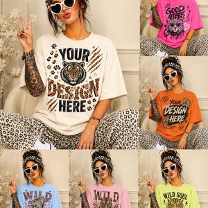 1000 + Comfort Colors 1717 Mockup Bundle, Realistic Lifestyle T-Shirt Mockups (PNG) image 9