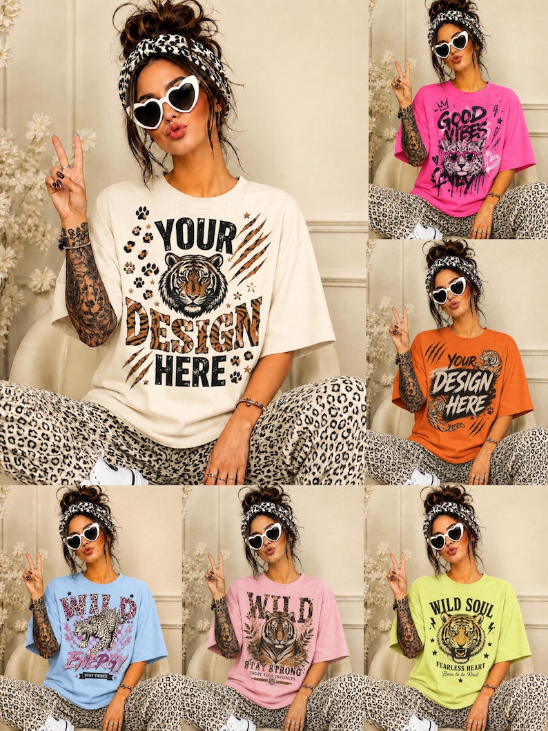 1000 + Comfort Colors 1717 Mockup Bundle, Realistic Lifestyle T-Shirt Mockups (PNG) image 9