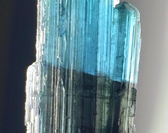 Dark blue black tabel indicolite tourmaline crystal    from afg