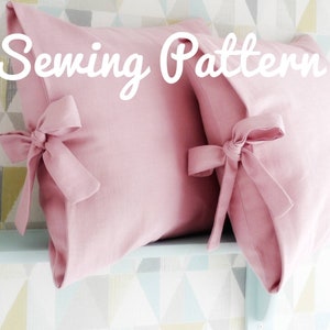 Simple Tied Cushion Cover PDF Sewing instructions by Lillyblossom. Suitable for beginners, easy to make. INSTANT DOWNLOAD