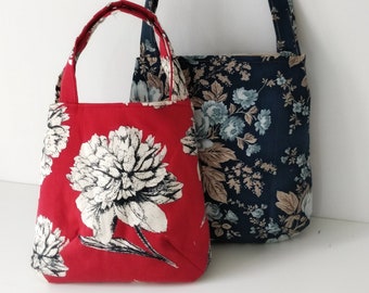 Printed and posted Grace Vintage Style Tote Bag Sewing Pattern. Two sizes.