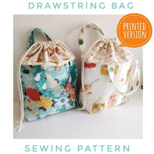 Printed and posted Drawstring bag sewing instructions