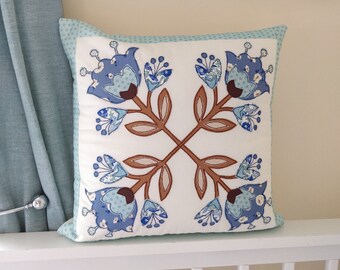 Olivia appliqué cushion cover sewing pattern