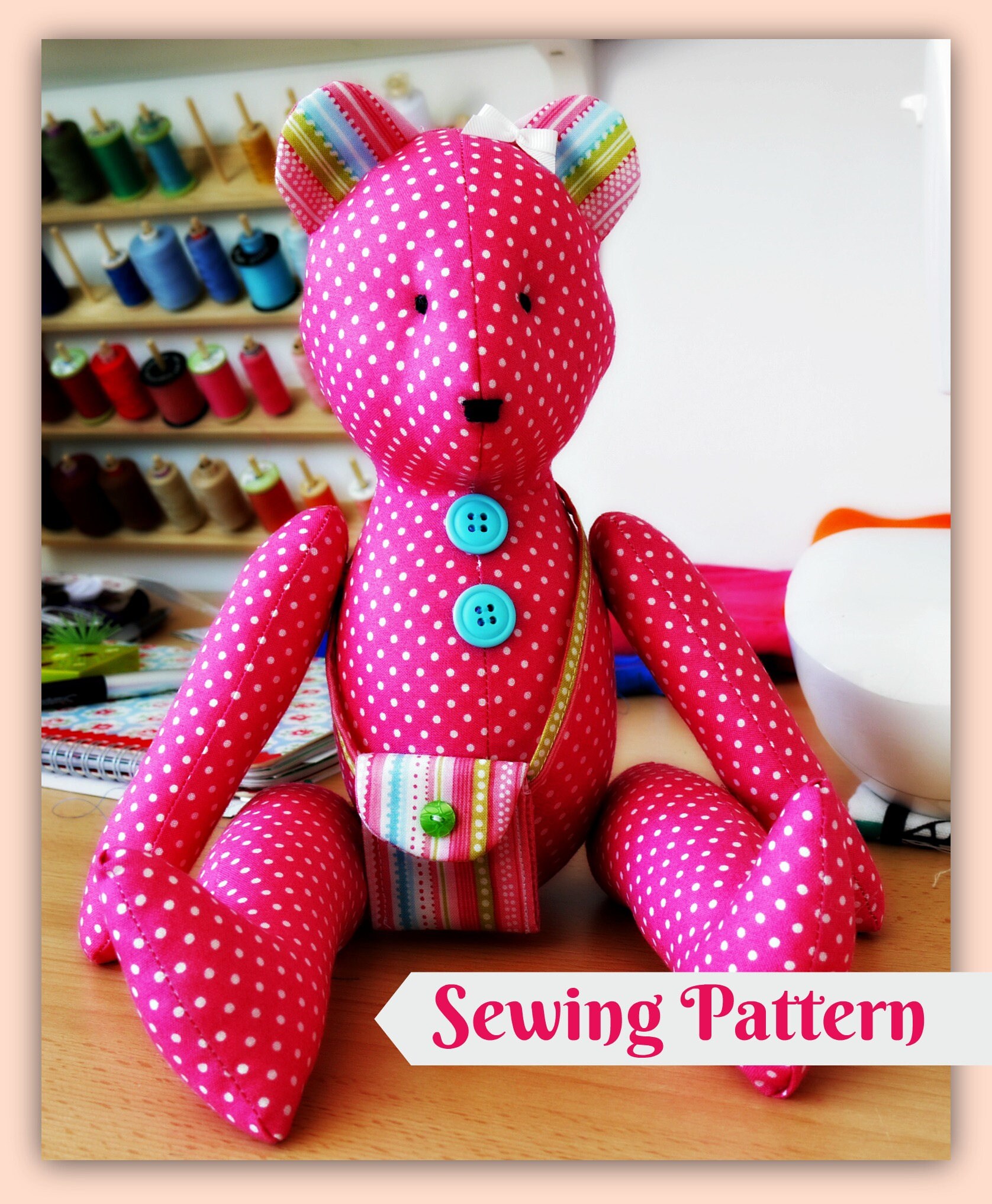 Digital Sewing Pattern PDF Teddy Bear Sewing. Make Your Own - Etsy UK