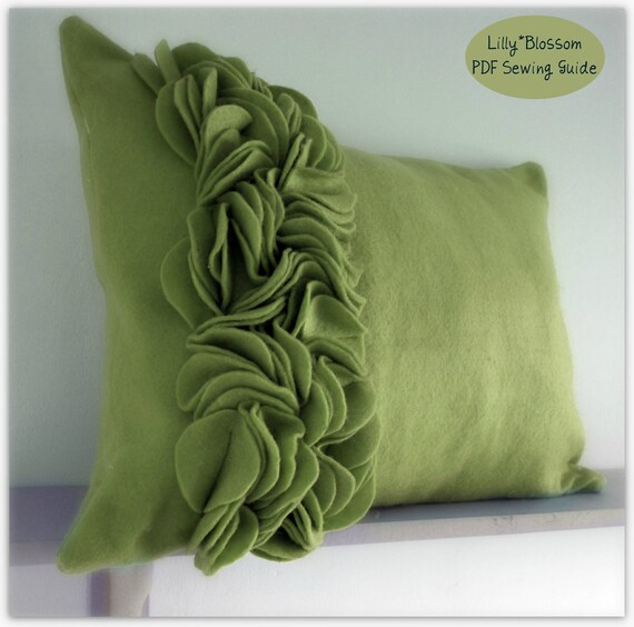 Items similar to PDF Sewing Pattern make a Felt Ruffle Cushion Cover on