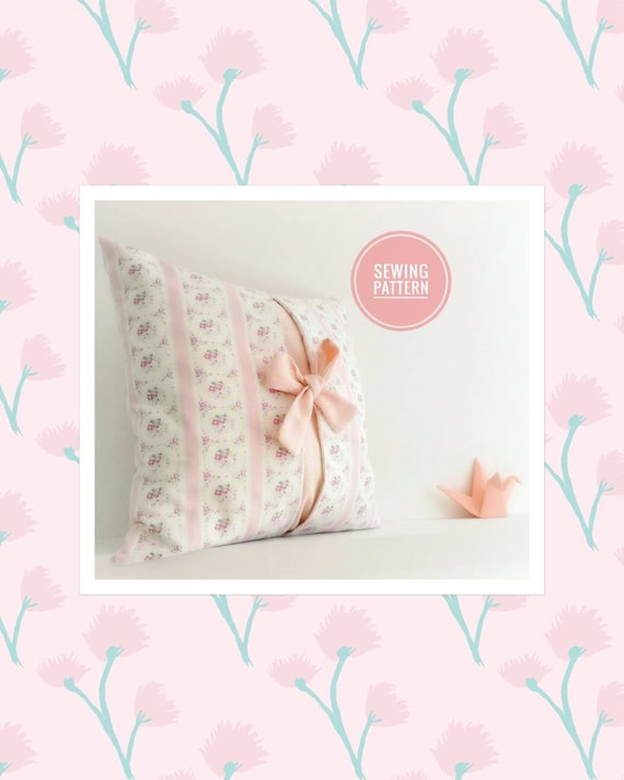 Sewing Pattern Bow Cushion Cover Beginners Project Easy To Etsy