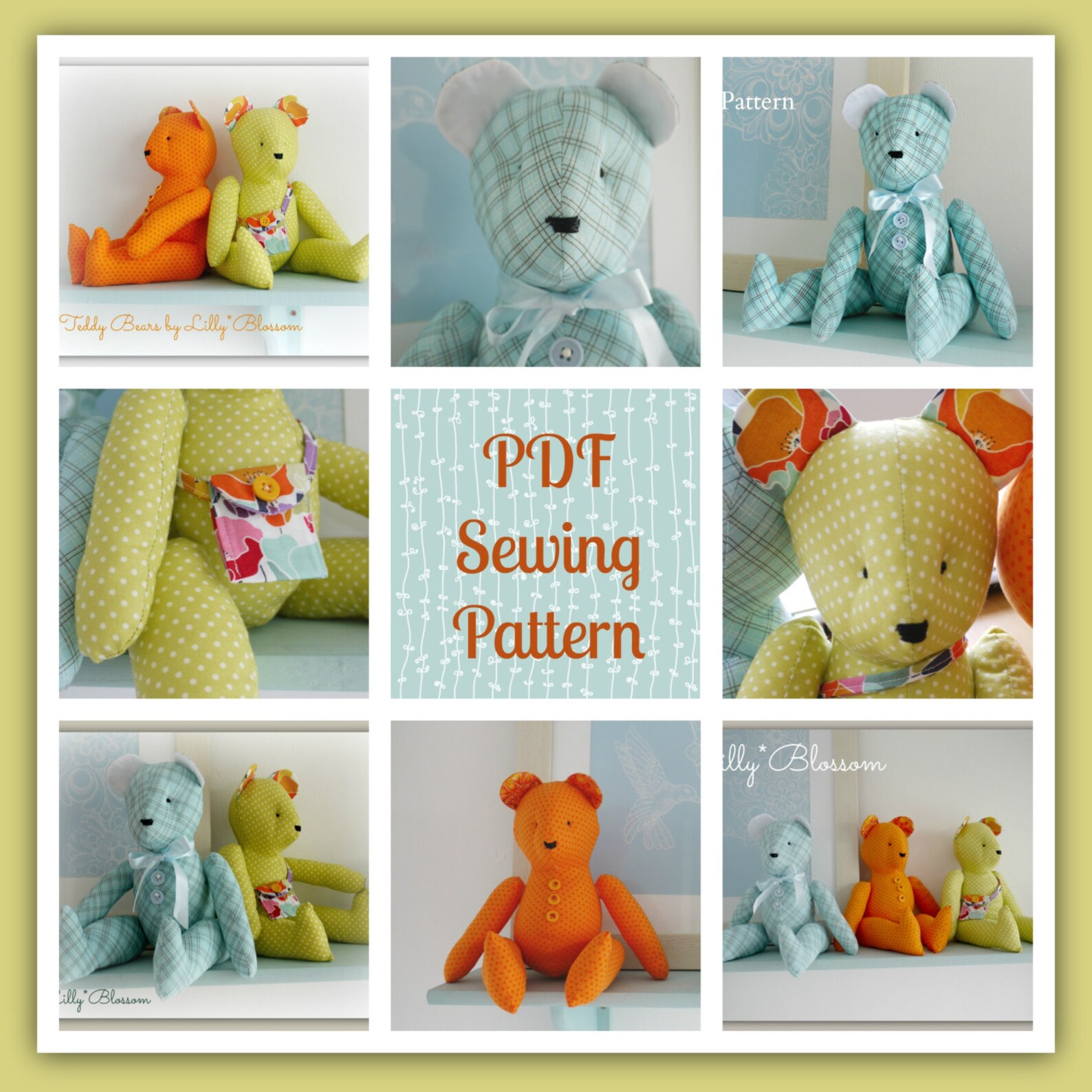 Digital Sewing Pattern PDF Teddy Bear Sewing. Make Your Own - Etsy UK