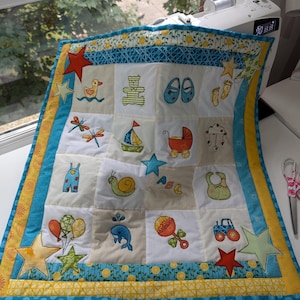 PDF Baby Boo Mini Quilt Wandbehang Anleitung Nähen Muster Tutorial Vorlagen Applikation pdf handgemacht