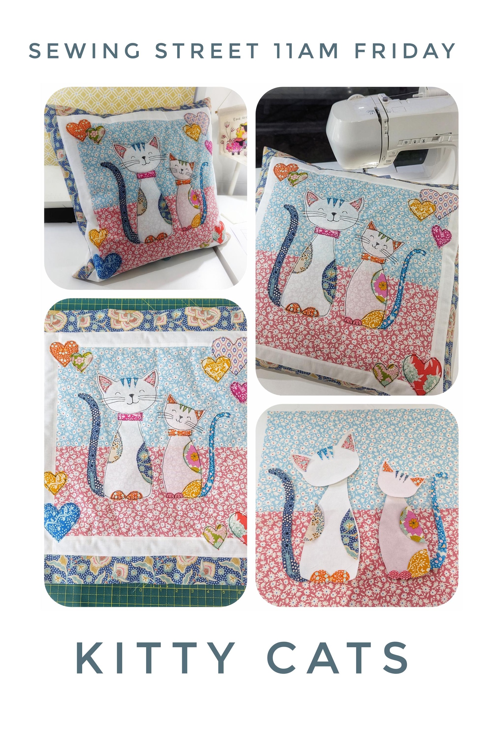 Cat Patchwork Quilted Sofa Cover NCU0NNT2850 main image 1