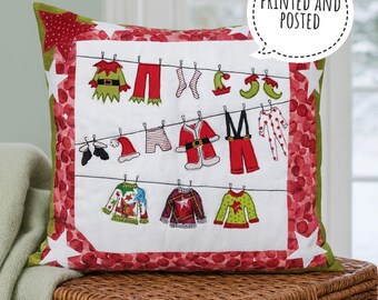 Santa's Washing Line Printed Sewing Pattern Instructions Applique