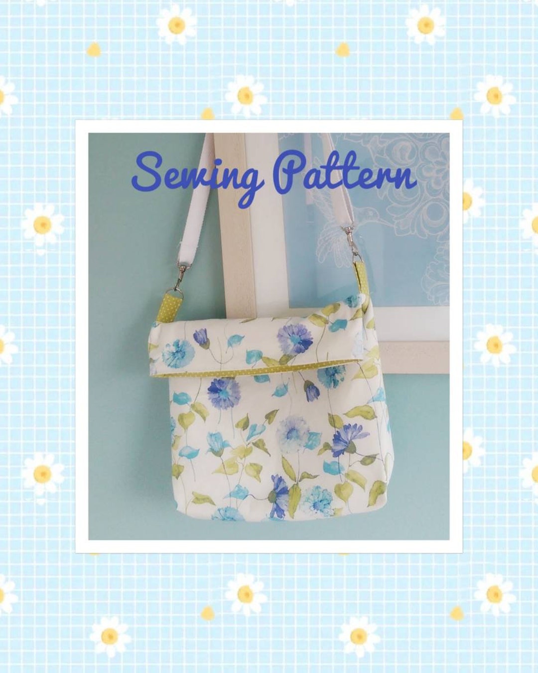 Digital Sewing Pattern PDF Messenger Bag Tote Pdf Tutorial Instant ...