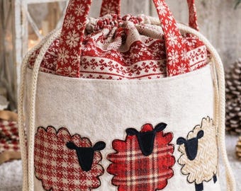 PDF Spring Sheep drawstring bag sewing instructions  digital