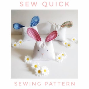 DigitalBunny Treat Bags Sewing Pattern  bag making sewing templates pdf instant download tutorial easter rabbit eggs gift bag